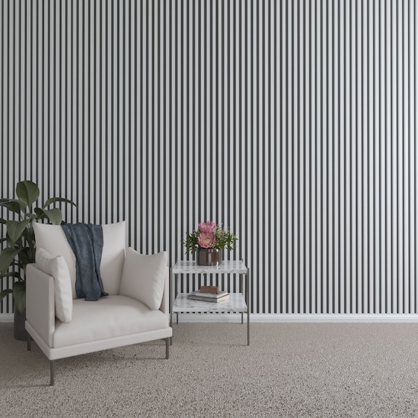 Ekena Millwork 94H x 3/4T Adjustable PVC Slat Wall Panel Kit w/ 1W Slats, Unfinished contains 42 Slats SWP84X94X0750UN - main